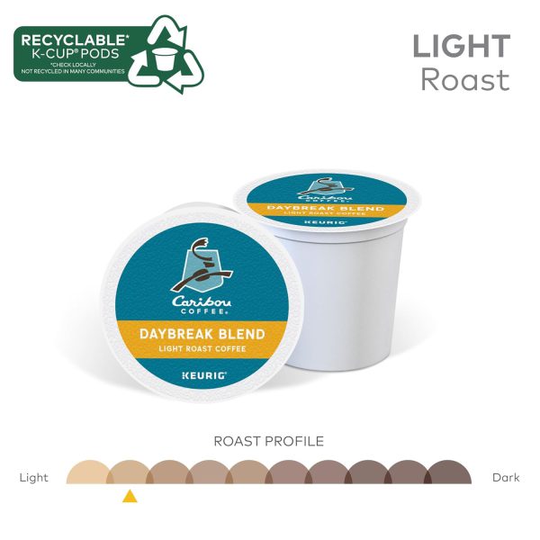 Caribou Coffee Daybreak Morning Blend. Keurig Single-Serve K-Cup Pods. Light Roast. 96 Count (4 Packs of 24) - Image 5