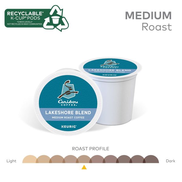Caribou Coffee Lakeshore Blend Keurig Single-Serve K-Cup Pods. Medium Roast. 24 Count (Pack of 4) - Image 5