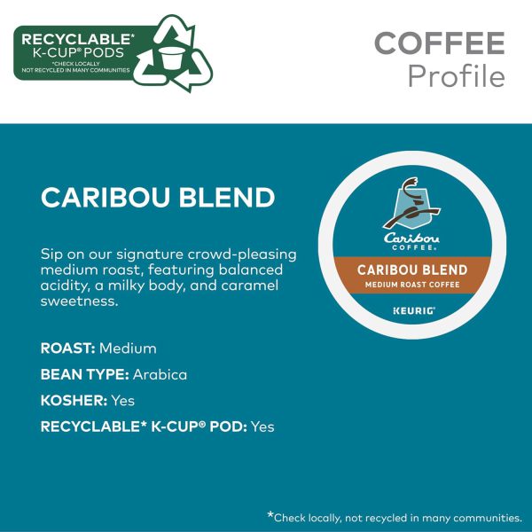 Caribou Coffee Caribou Blend Keurig Single-Serve K-Cup Pod. Medium Roast Coffee. 96 Count - Image 4