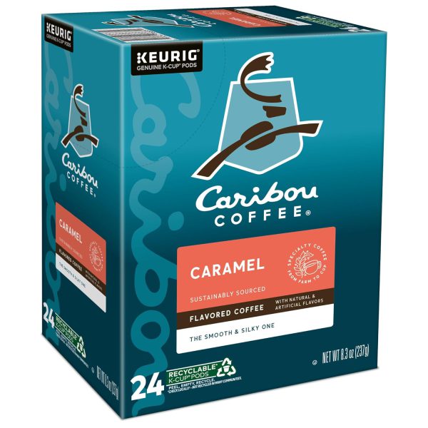 Caribou Coffee Caramel Flavored Coffee. Single Serve Keurig K-Cup Pods. Medium Roast Coffee. 96-Count Box (Pack of 4) - Image 13