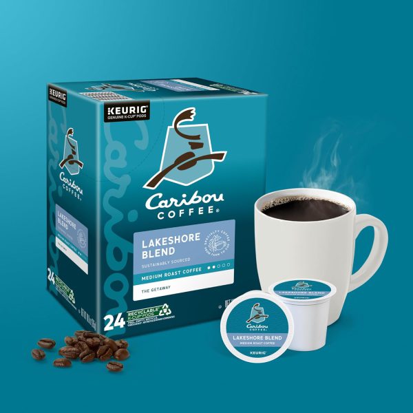 Caribou Coffee Lakeshore Blend Keurig Single-Serve K-Cup Pods. Medium Roast. 24 Count (Pack of 4) - Image 9