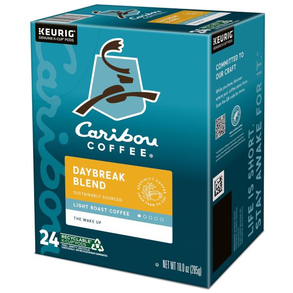 Caribou Coffee Daybreak Morning Blend. Keurig Single-Serve K-Cup Pods. Light Roast. 96 Count (4 Packs of 24) - Image 14