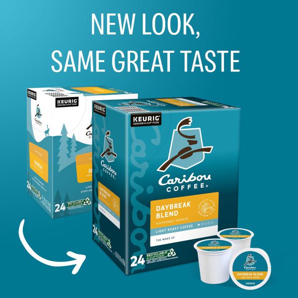 Caribou Coffee Daybreak Morning Blend. Keurig Single-Serve K-Cup Pods. Light Roast. 96 Count (4 Packs of 24) - Image 2