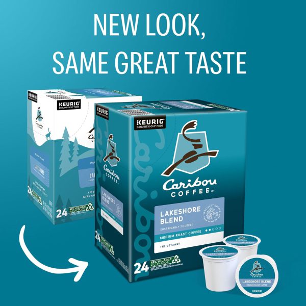 Caribou Coffee Lakeshore Blend Keurig Single-Serve K-Cup Pods. Medium Roast. 24 Count (Pack of 4) - Image 2