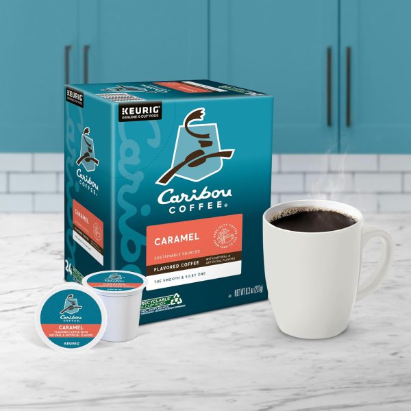 Caribou Coffee Caramel Flavored Coffee. Single Serve Keurig K-Cup Pods. Medium Roast Coffee. 96-Count Box (Pack of 4) - Image 10