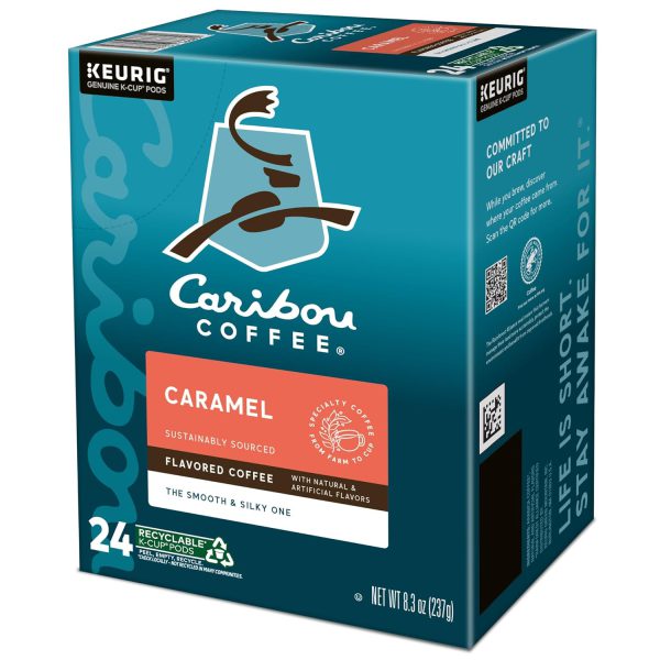 Caribou Coffee Caramel Flavored Coffee. Single Serve Keurig K-Cup Pods. Medium Roast Coffee. 96-Count Box (Pack of 4) - Image 14