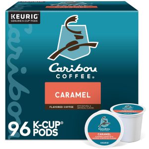 Caribou Coffee Caramel Flavored Coffee. Single Serve Keurig K-Cup Pods. Medium Roast Coffee. 96-Count Box (Pack of 4)