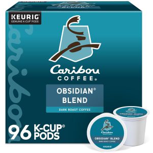 Caribou Coffee Obsidian Keurig Single-Serve K-Cup Pod. Medium Roast Coffee. 96 Count