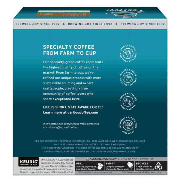 Caribou Coffee Caribou Blend. Keurig Single-Serve K-Cup Pods. Medium Roast Coffee. 32 Count(Pack of 1) - Image 15