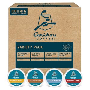 Caribou Coffee Single Serve Keurig K-Cup Pod Variety Pack. Light. Medium. and Dark Roast Coffees. 40-Count Box(Pack of 1)