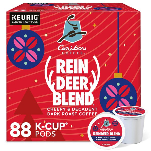 Caribou Coffee Reindeer Blend. Single-Serve Keurig K-Cup Pods. Dark Roast Coffee Pods. 88 Count
