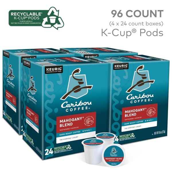 Caribou Coffee Mahogany Keurig Single-Serve K-Cup Pods. Dark Roast Coffee. - Image 3