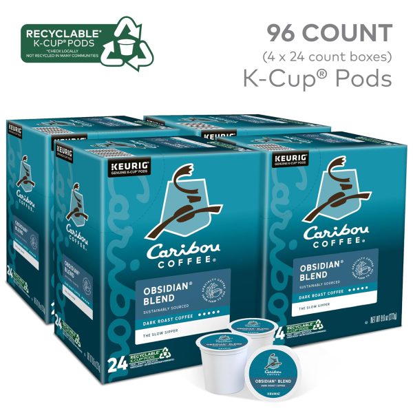 Caribou Coffee Obsidian Keurig Single-Serve K-Cup Pod. Medium Roast Coffee. 96 Count - Image 3