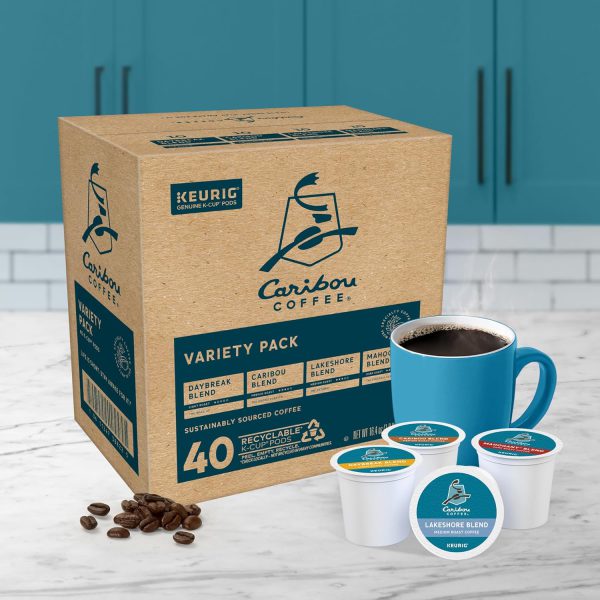 Caribou Coffee Single Serve Keurig K-Cup Pod Variety Pack. Light. Medium. and Dark Roast Coffees. 40-Count Box(Pack of 1) - Image 11
