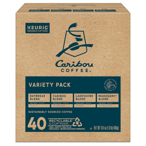 Caribou Coffee Single Serve Keurig K-Cup Pod Variety Pack. Light. Medium. and Dark Roast Coffees. 40-Count Box(Pack of 1) - Image 12