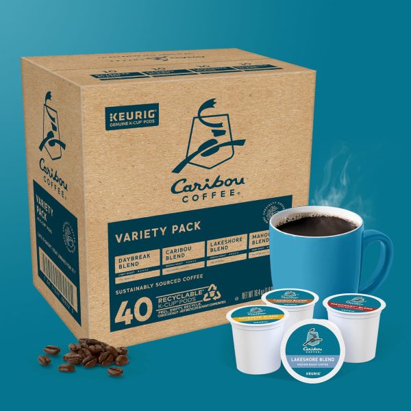 Caribou Coffee Single Serve Keurig K-Cup Pod Variety Pack. Light. Medium. and Dark Roast Coffees. 40-Count Box(Pack of 1) - Image 10