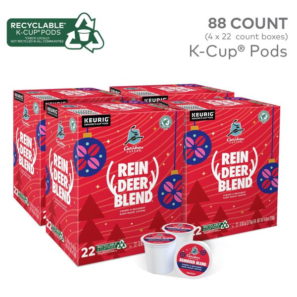 Caribou Coffee Reindeer Blend. Single-Serve Keurig K-Cup Pods. Dark Roast Coffee Pods. 88 Count - Image 3