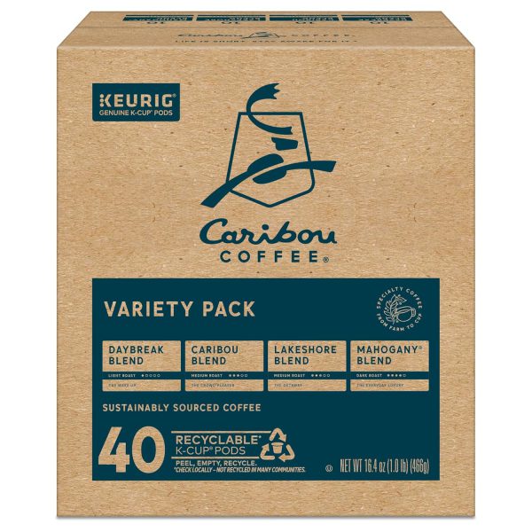 Caribou Coffee Single Serve Keurig K-Cup Pod Variety Pack. Light. Medium. and Dark Roast Coffees. 40-Count Box(Pack of 1) - Image 15
