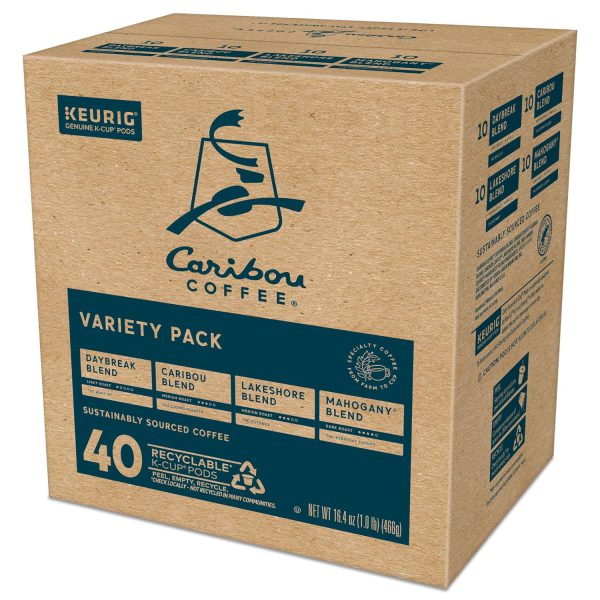 Caribou Coffee Single Serve Keurig K-Cup Pod Variety Pack. Light. Medium. and Dark Roast Coffees. 40-Count Box(Pack of 1) - Image 14